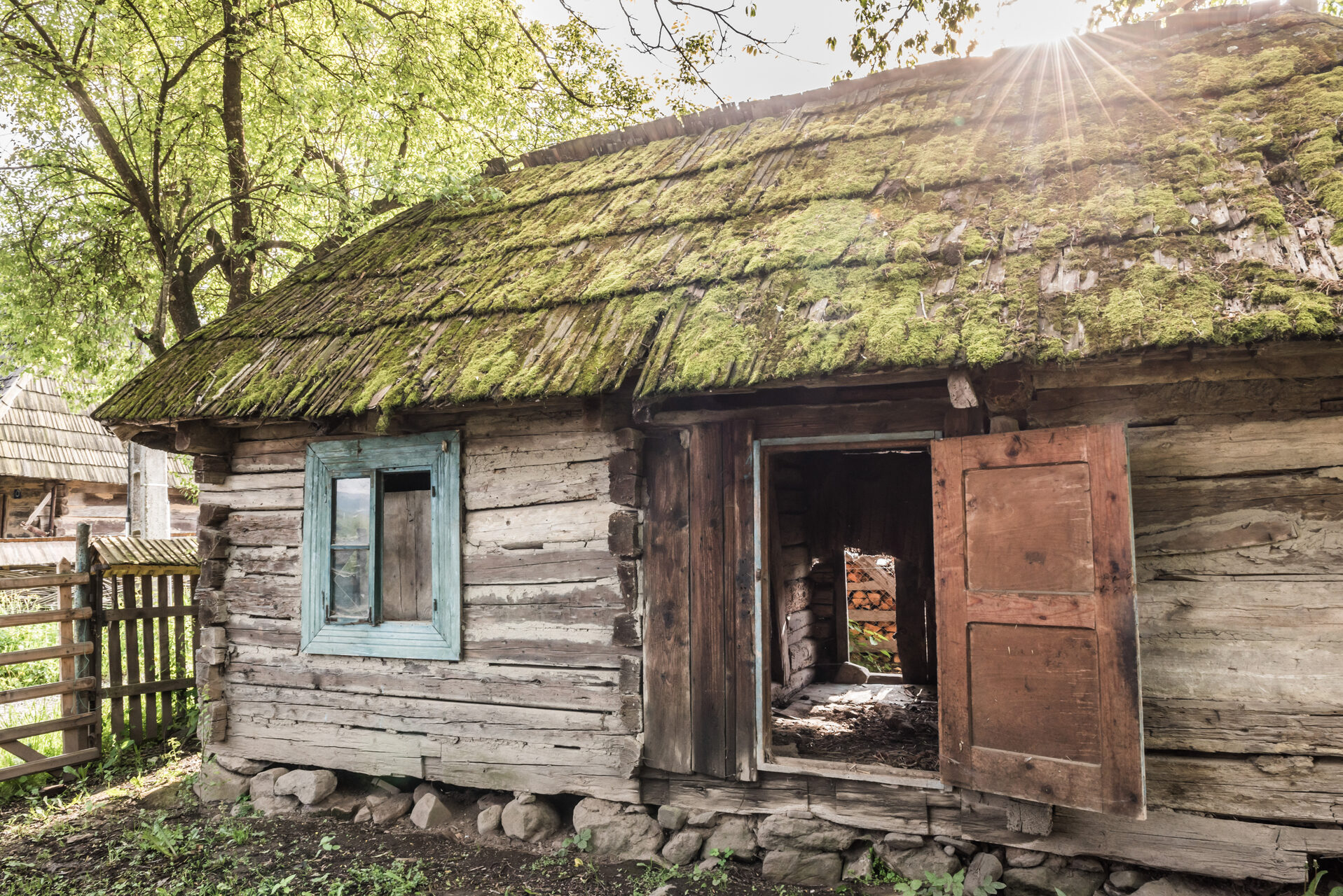 Romania Travel Photography Traditional old wooden house in Breb Brebre Maramures Romania