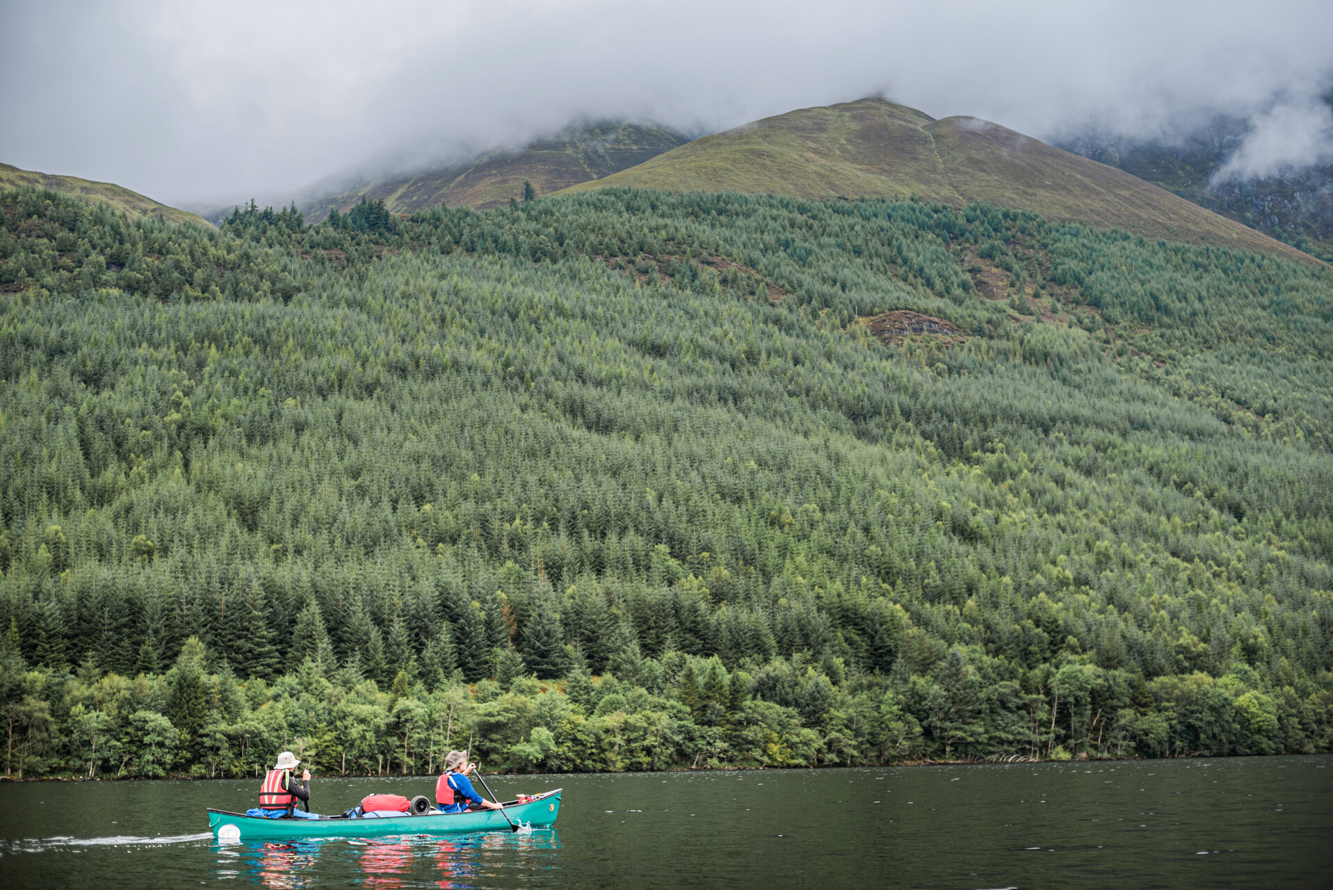 Scotland Adventure Travel Photography Canoeing Loch Lochy part of the Caledonian Canal Fort William Scottish Highlands Scotland United Kingdom Europe