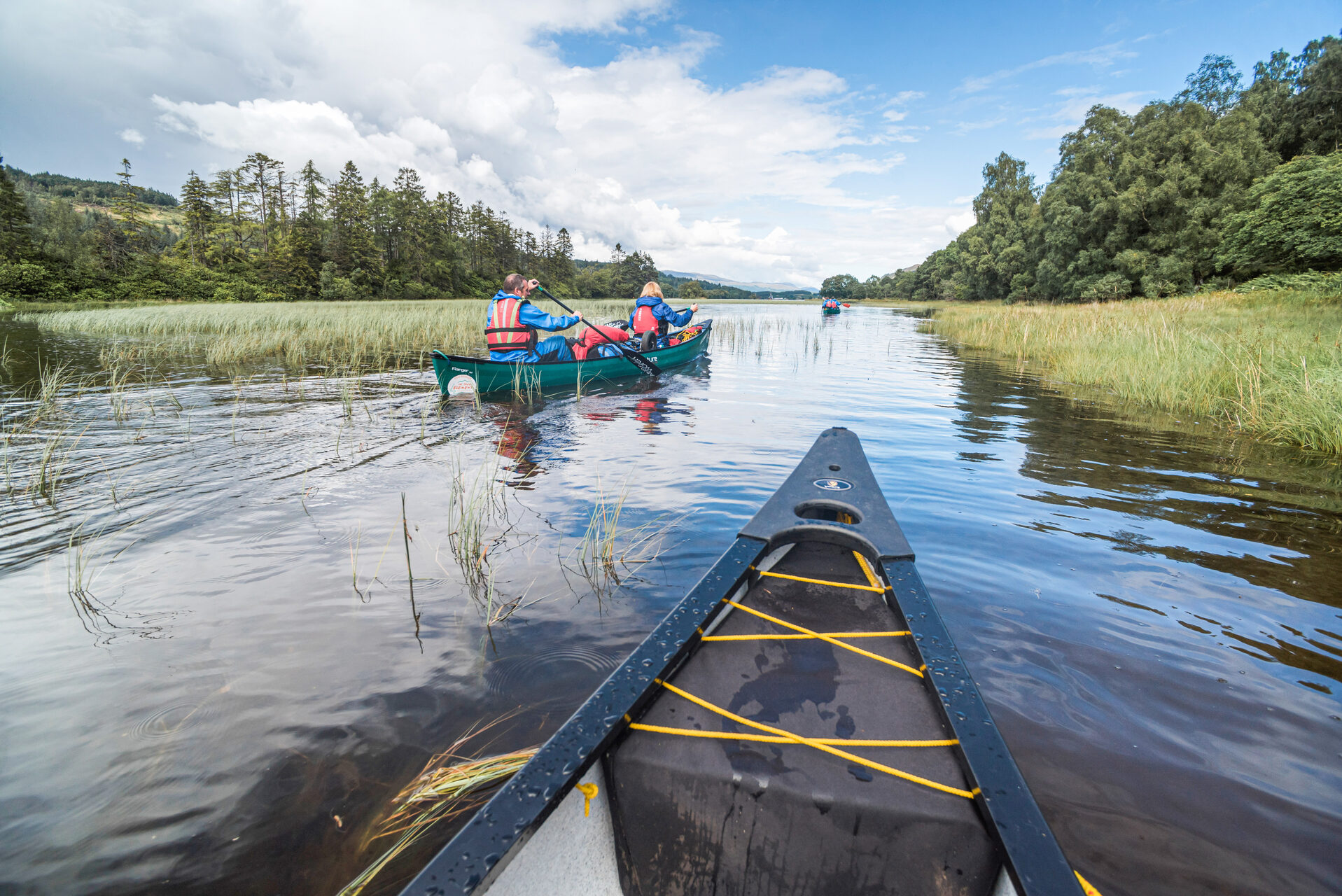 Scotland Adventure Travel Photography Canoeing Loch Oich along the Caledonian Canal near Fort William Scottish Highlands Scotland United Kingdom Europe